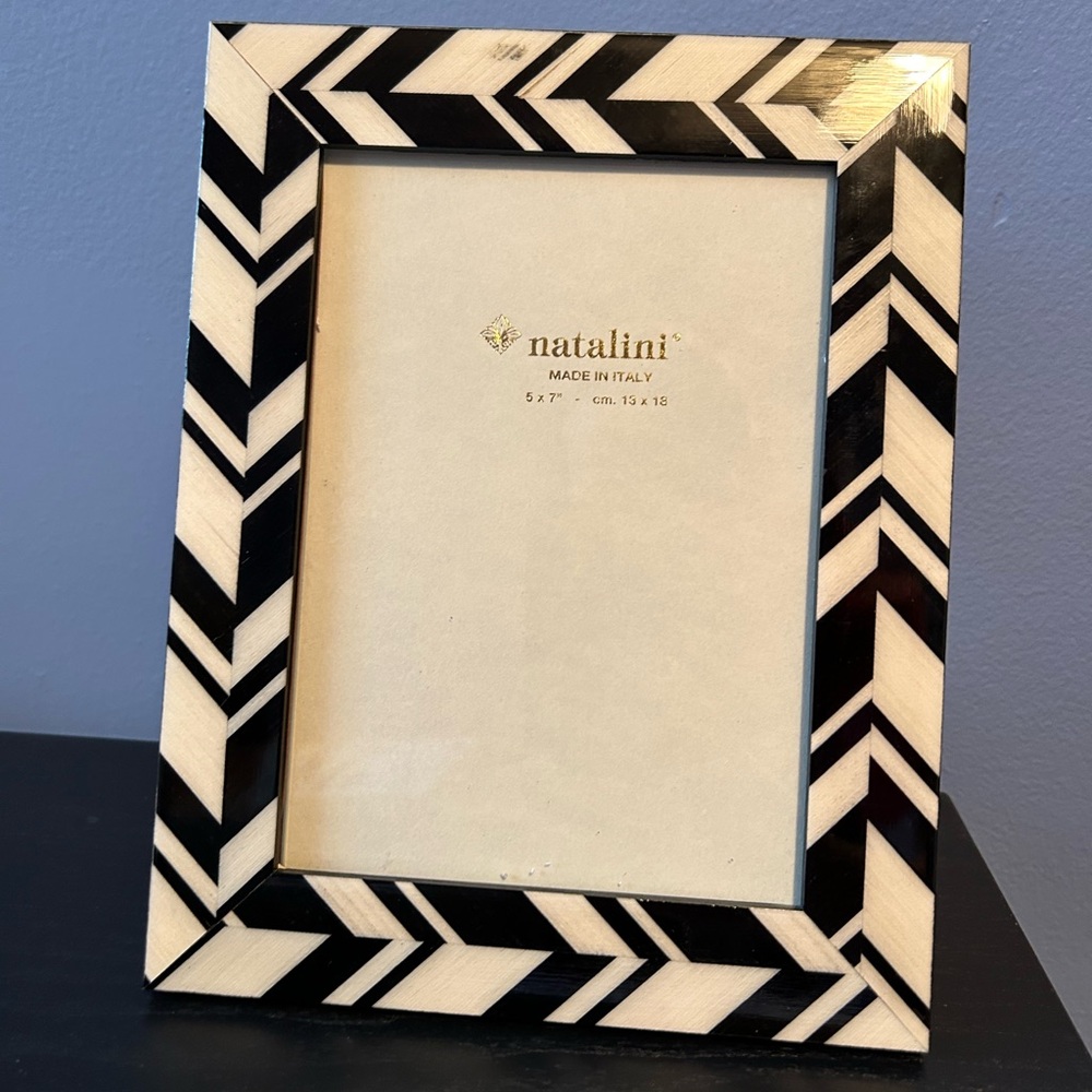 Natalini NEW Italian Handcrafted Black and White Wooden Frame